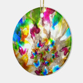 Abstracte botervliegen keramisch ornament (Links)