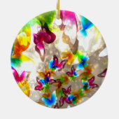 Abstracte botervliegen keramisch ornament (Achterkant)