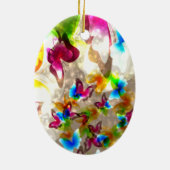 Abstracte botervliegen keramisch ornament (Achterkant)