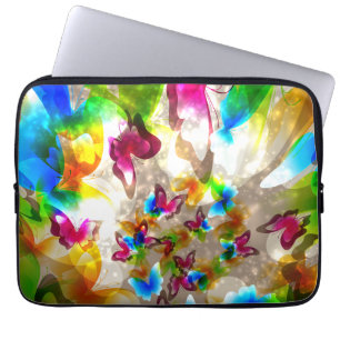 Abstracte botervliegen laptop sleeve