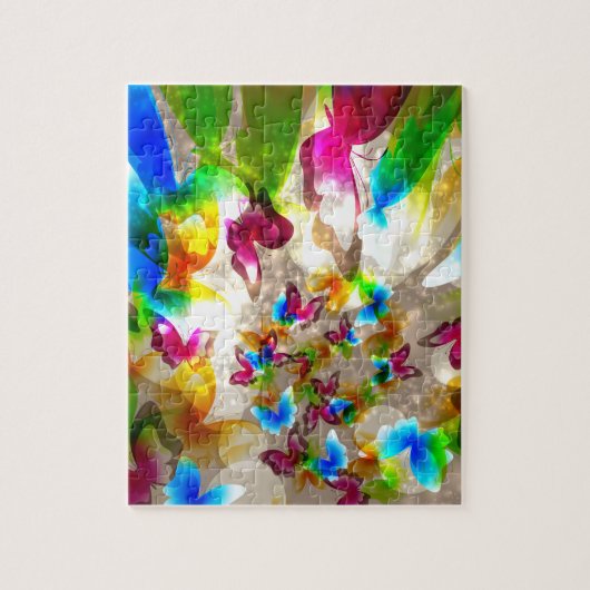 Abstracte botervliegen legpuzzel (Verticaal)