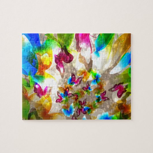 Abstracte botervliegen legpuzzel (Horizontaal)