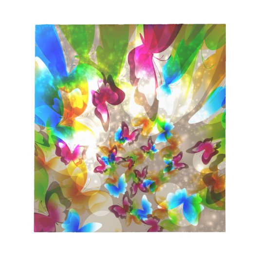 Abstracte botervliegen notitieblok (Voorkant)