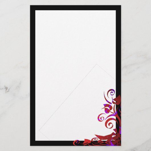 Abstracte Bouquet Gothic Stationery Briefpapier (Voorkant)