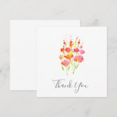 Abstracte Bouquet van Gemengde Bloemen Bedankkaart (Voorkant / Achterkant)