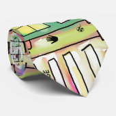 Abstracte bouwkunst stropdas (Opgerold)