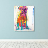 Abstracte Boxer-schildering Canvas Afdruk (Insitu (Houten vloer))