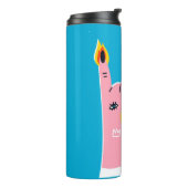 Abstracte brandblusvingers thermosbeker (Gedraaid links)