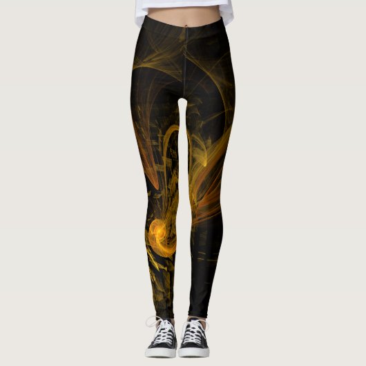 Abstracte breukkunst leggings (Voorkant)