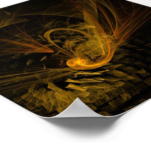 Abstracte breukkunst poster (Hoek)