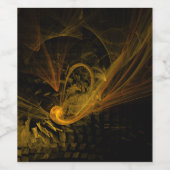 Abstracte breukkunst wijn etiket (Enkel label)