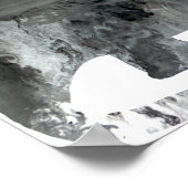 Abstracte Brontosaurus Silhouette. Poster (Hoek)