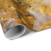 Abstracte bronzen witte minerale rottextuur cadeaupapier (Rol Hoek)