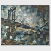 Abstracte brug over Manhattan Cadeaupapier (Vlak)