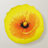 Abstracte bruiloft met flankerende bloem, helderge rond kussen (Achterkant)