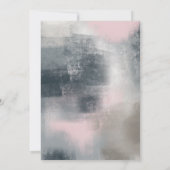 ABSTRACTE BRUILOFT UITNODIGING (MARINE/BLUSH) (Achterkant)