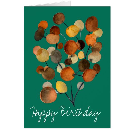 Abstracte bruine Autumn Earth Tree art (Voorkant)