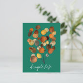 Abstracte bruine Autumn Earth Tree art Briefkaart (Staand voorkant)