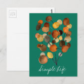 Abstracte bruine Autumn Earth Tree art Briefkaart (Voorkant / Achterkant)