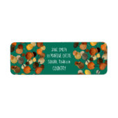 Abstracte bruine Autumn Earth Tree art Etiket (Voorkant)