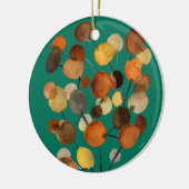 Abstracte bruine Autumn Earth Tree art Keramisch Ornament (Links)