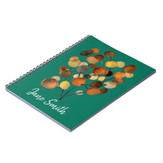 Abstracte bruine Autumn Earth Tree art Notitieboek (Linkerzijde)