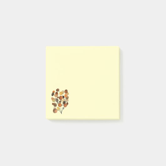 Abstracte bruine Autumn Earth Tree art Post-it® Notes (Voorkant)