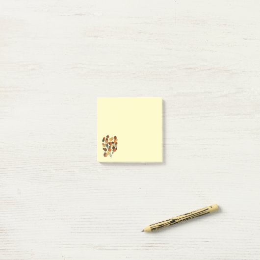 Abstracte bruine Autumn Earth Tree art Post-it® Notes (Op bureau)