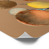 Abstracte bruine Autumn Earth Tree art Poster (Hoek)