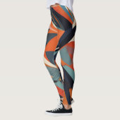abstracte bruine en chocolade kleuren bars leggings (Links)