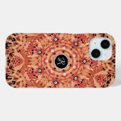 Abstracte bruine Hoesje-Mate iPhone hoesje (Achterkant (horizontaal))