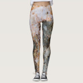 Abstracte bruine rottextuur leggings (Voorkant)