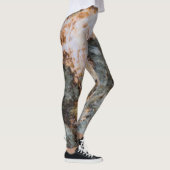 Abstracte bruine rottextuur leggings (Rechts)