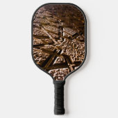 Abstracte bruine sterren pickleball paddle (Voorkant)