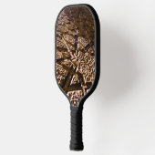 Abstracte bruine sterren pickleball paddle (Links)
