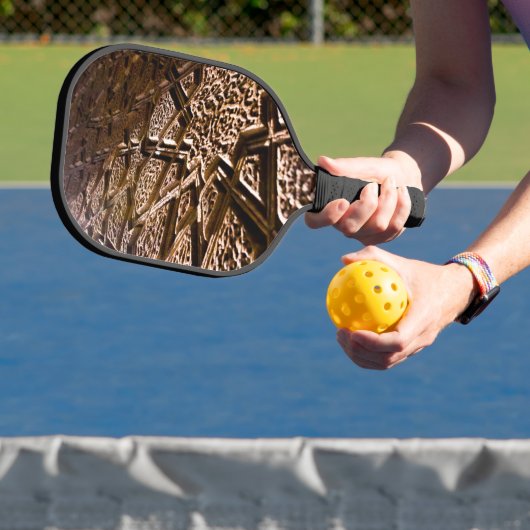 Abstracte bruine sterren pickleball paddle (Insitu)