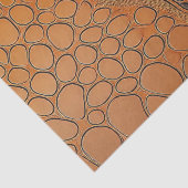 Abstracte Bruine & Zwarte Textuur Chic TortoiseShe Tissuepapier (Detail)