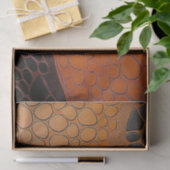 Abstracte Bruine & Zwarte Textuur Chic TortoiseShe Tissuepapier (Geschenk)