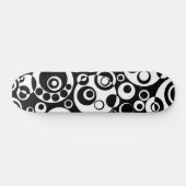 Abstracte Bubbles 03 - Z/W - Retro Skateboard (Horizontaal)