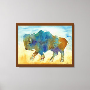 Abstracte buffel canvas afdruk
