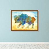 Abstracte buffel canvas afdruk (Insitu (Houten vloer))