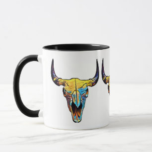 Abstracte Bull Bovine Animal Skull anatomie Art Mok