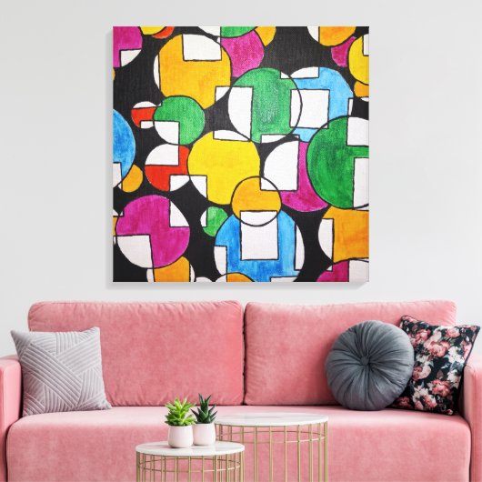 Abstracte bundelcanvas afdrukken (Insitu (Woonkamer))