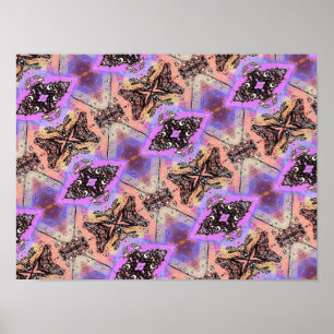 ABSTRACTE BUTTERFLIES EN BUGS-PATROON POSTER