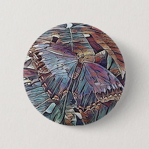 ABSTRACTE BUTTERFLIES RONDE BUTTON 5,7 CM