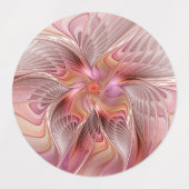 Abstracte Butterfly Colorful Fantasy Fractal Art Labels (Design 2)