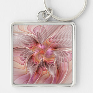 Abstracte Butterfly Colorful Fantasy Fractal Art Sleutelhanger