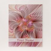 Abstracte Butterfly Colorful Fantasy Fractal Name Legpuzzel (Verticaal)