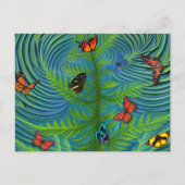 Abstracte Butterfly Dream Garden Briefkaart (Voorkant)