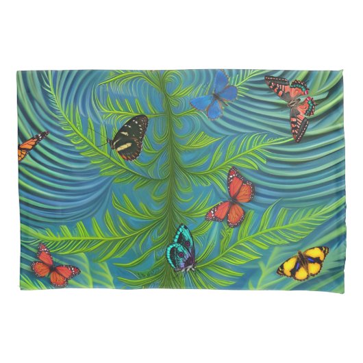 Abstracte Butterfly Dream Garden Kussensloop (Voorkant)